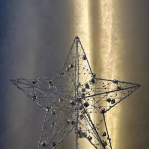 Wire Star Tree Topper (Silver Beads)