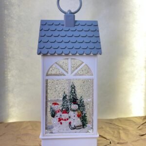 Snowman Family Glitter Lantern