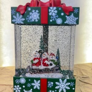 Snowman Family Gift Box Globe