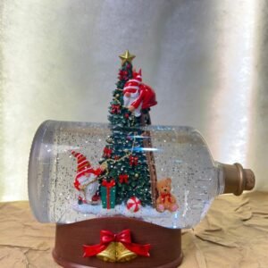 Santa in a Bottle Snow Globe