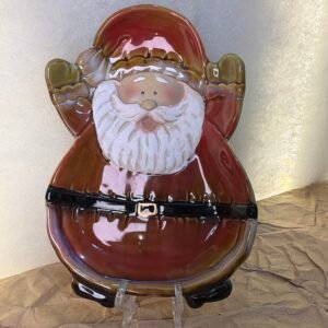Santa Claus Shaped Ceramic Plate