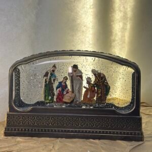 Large Nativity Snow Scene Display – Holy Family & Wise Men