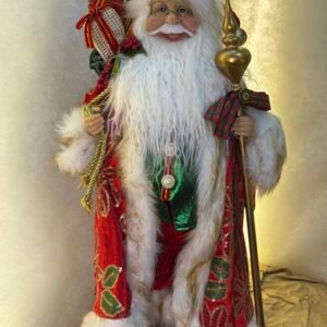 Santa Claus Premium Figurine – Festive Gold Touch
