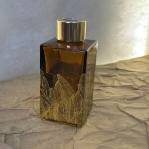 Brown Diffuser Bottle (with Golden Leaf Design)