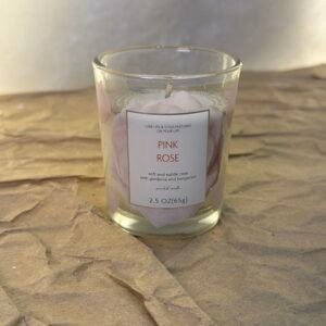 Pink Rose Scented Candle