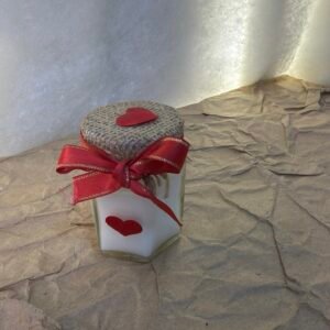 Heart-Themed Jar Candle