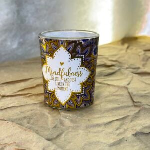 Mindfulness Mandala Glass Candle
