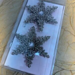 Bronze Glitter Snowflakes – 2 Pieces