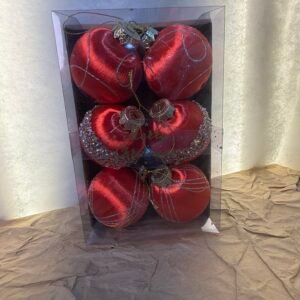 Red Christmas Balls – 6 Pieces