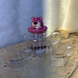 LOTSO Glass Teapot Set with Two Transparent Cups
