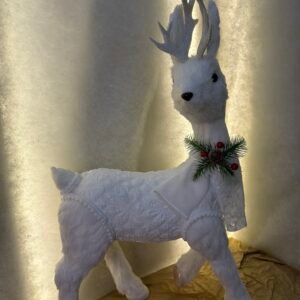 White Christmas Reindeer Decoration (Model 2)