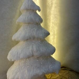White Furry Christmas Tree