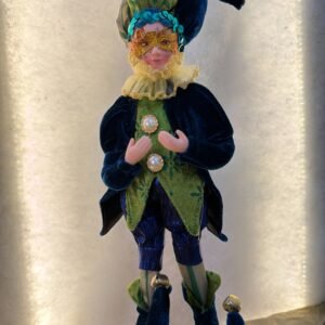Green & Blue Velvet Elf Figurine