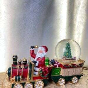 Santa Christmas Train with Snow Globe