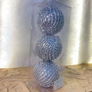 Sparkling Silver Christmas Ornaments