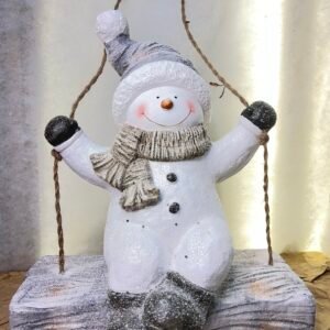 Snowy Swing Snowman Ornament