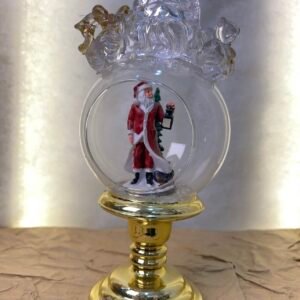 Crystal Santa Lantern Stand