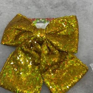 6) Gold Sequin Bow