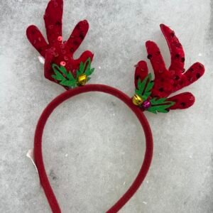 Red Sequin Antler Headband