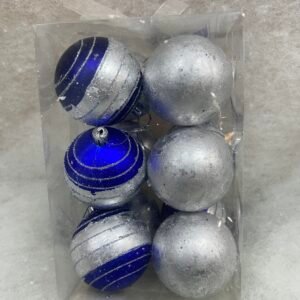Silver & Blue Christmas Baubles
