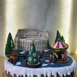 Holiday Miniature Wonderland with Colosseum & Christmas Village Scene”