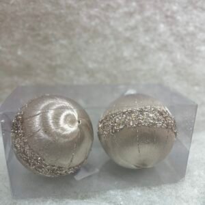 Champagne Glitter Ornament Set