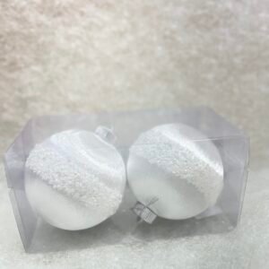 White Snowy Ornament Set