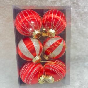 Red & Silver Christmas Bauble Collection