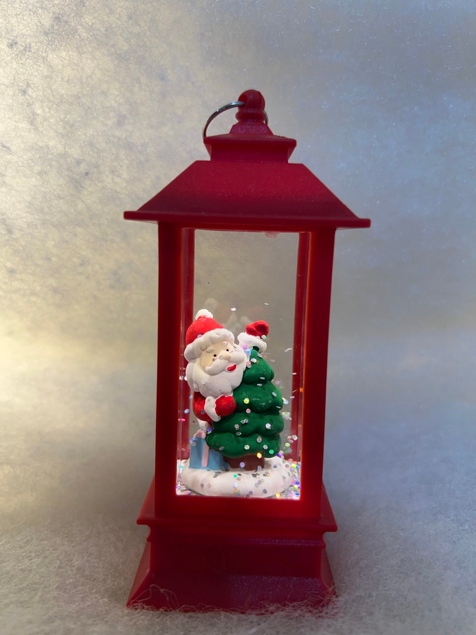 Santa Christmas Lantern Ornament — Tree Version