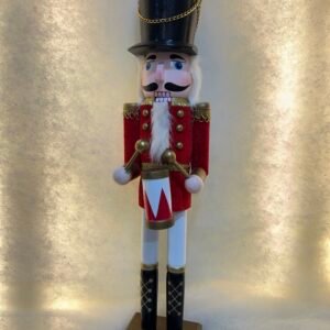 Drummer Nutcracker with Tall Black Hat