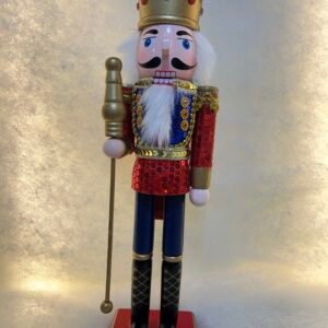 Royal Blue & Red Sequin Nutcracker
