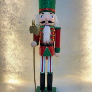 Green Glitter Tall-Hat Nutcracker