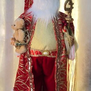 Red & Gold Santa Claus Figurine